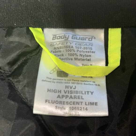 Body Guard Safety Gear Heavyweight Yellow Reflective Warm Jacket - Picture 6 of 9